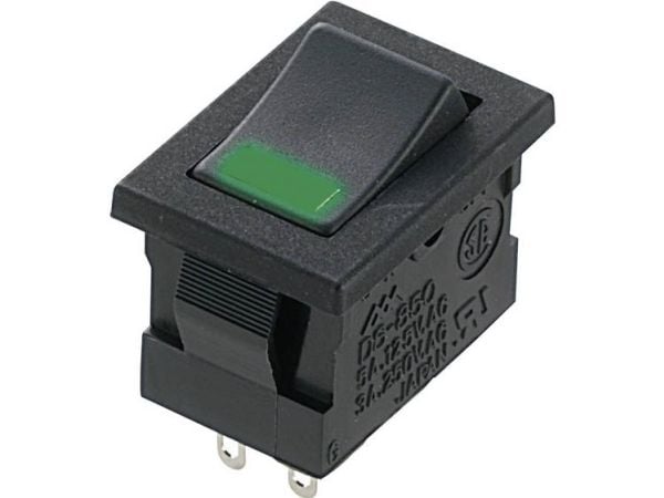 Miyama kallistuskytkin DS-850-K-F1-LG 250 V/AC 3 A 1 x Pois/Päällä naksahtaen 1 kpl Miyama kallistuskytkin DS-850-K-F1-LG 250 V/AC 3 A 1 x Pois/Päällä naksahtaen 1 kpl