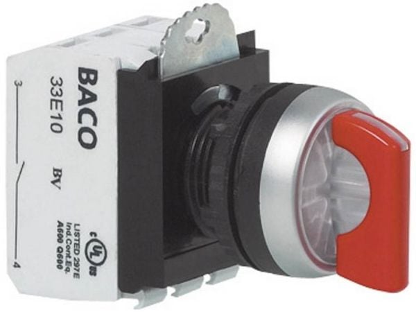 BACO L21KG10C Vaihtoehtoavain Eturengas muovia, Forkromet Rød 1 x 45 ° 1 stk
