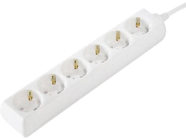 Hama 00030529, 1,4 m, Muovi, Valkoinen, 6 AC-pistorasia(a), 230 V, 3500 W