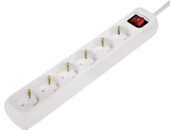 Hama 00030530, 6 AC-utganger, 3500 W, Hvit, 1,4 m, 355 mm, 85 mm