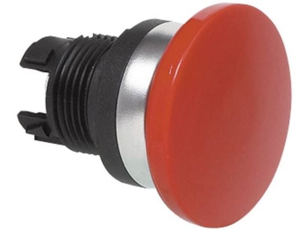 BACO 223834 L21AD01 Slagkontakt (paddehat-formet) Frontring plastic, Forkromet Rød 1 stk