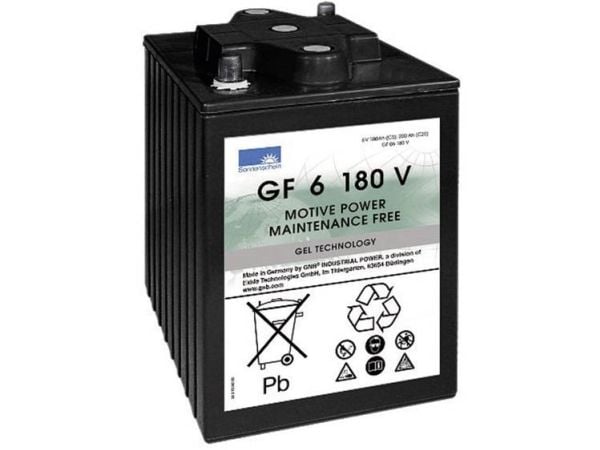 GNB Sonnenschein GF 06 180 V blybatteri 6 V 180 Ah (B x H x D) 246 x 275 x 192 mm konuspol, vedlikeholdsfritt