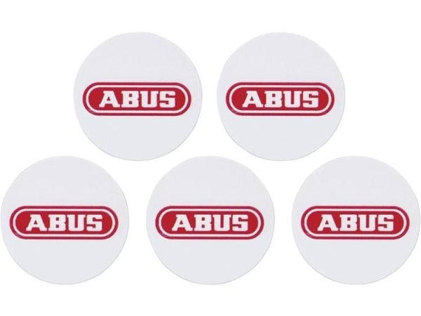 ABUS AZ5502, Brikkemerke med nærhetsaktivering, Rød, Hvit, 5 stykker, 25 mm, 0,5 mm, 10 g