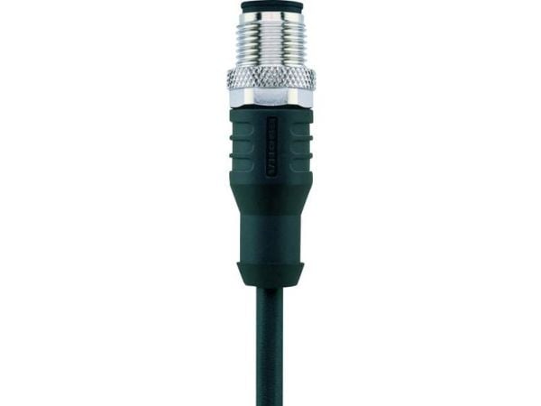 Escha 8043829 Anturi, toimilaitteen liitin, M12 Liitin, suora 2,00 m Napaluku (RJ): 5 1 kpl