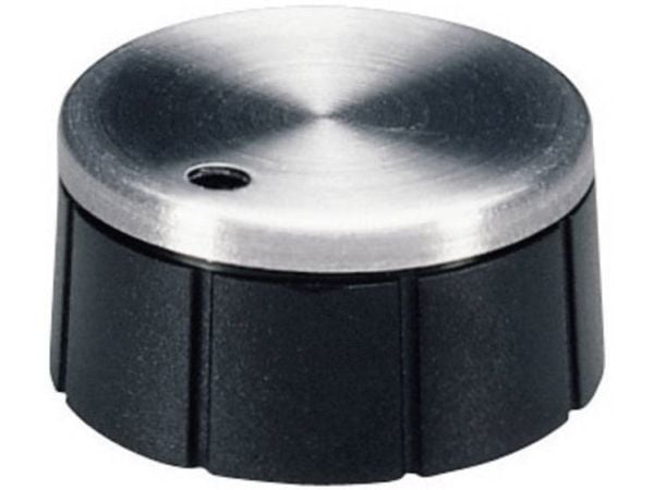 OKW A1624260 Nuppi Alumiini, musta (Ø x K) 24 mm x 12,4 mm 1 kpl 1 kpl
