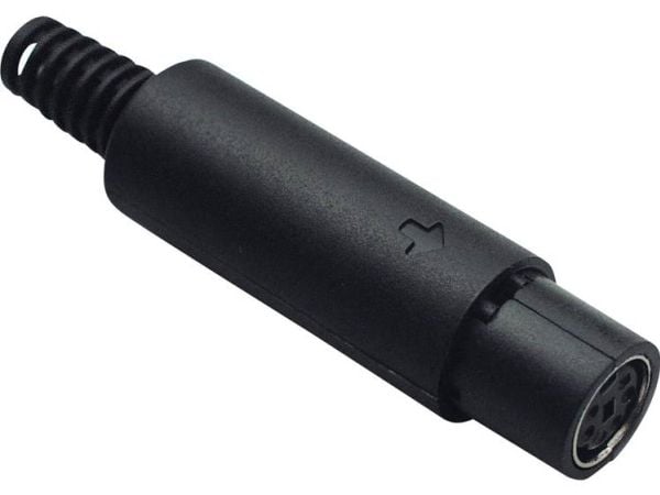 BKL Electronic 0204012, Mini-DIN, Sort