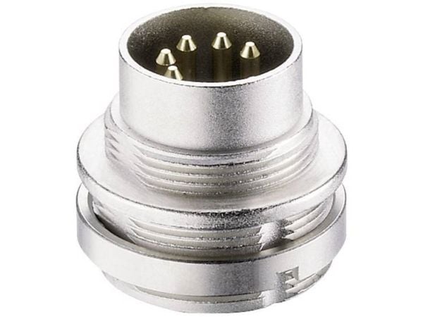 Lumberg 0314 08-1, DIN 8 poles, Metallisk, IP68, 5 A, 100 O, Nickel