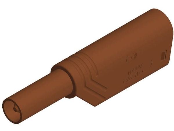 SKS Hirschmann LAS S S G Turvaliitin Liitin, suora Nastan halkaisija: 4 mm Ruskea 1 kpl