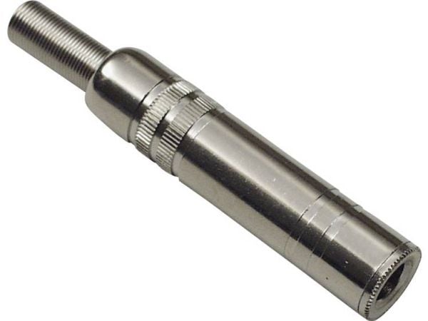 BKL Electronic 1108005, 6.35mm, Metallisk, Hunkjønn, Rett, Messing, PVC, Polyoksymetylen (POM), Nickel