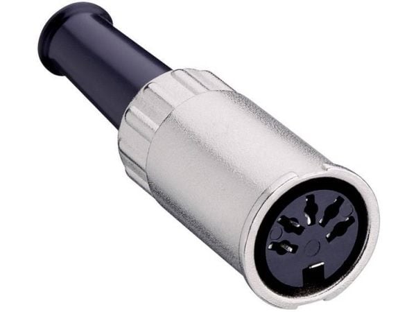 Lumberg 0122 03, DIN 3 poles, Sort, Nickel, Zink, Sølv, 30 mO, 60 V