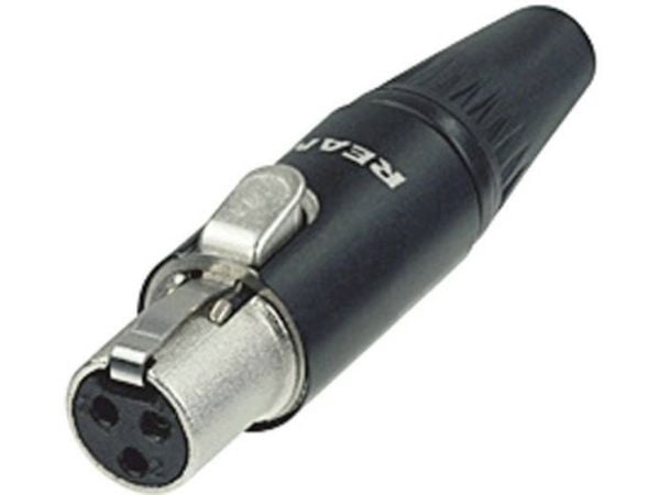 REAN RT3FC-B, XLR, svart, sølv, sink, gull, 5 A, -30 - 85 °C