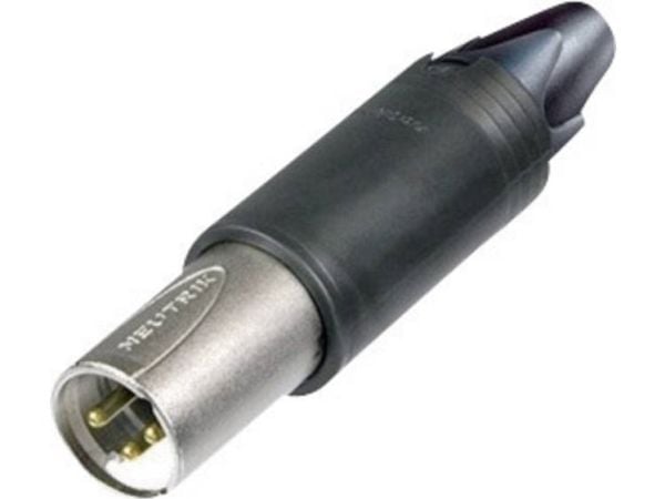 Neutrik NC3FM-C, XLR, Sort, Sølv, Zink, IP40, 50 V, 16 A