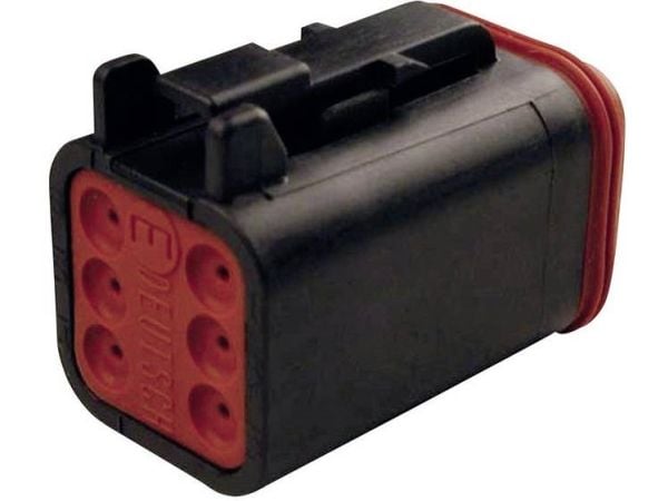 TE Connectivity DT 06-6 S-CE06 Runda stickproppsanslutning, rak Serie (rund stickproppsanslutning): DT Totalt antal poler: 6 1 st