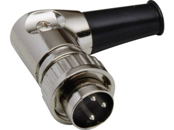 BKL Electronic 0202022 DIN rund kontakt Plugg, vinklet Antall pinner: 3 Sølv 1 stk