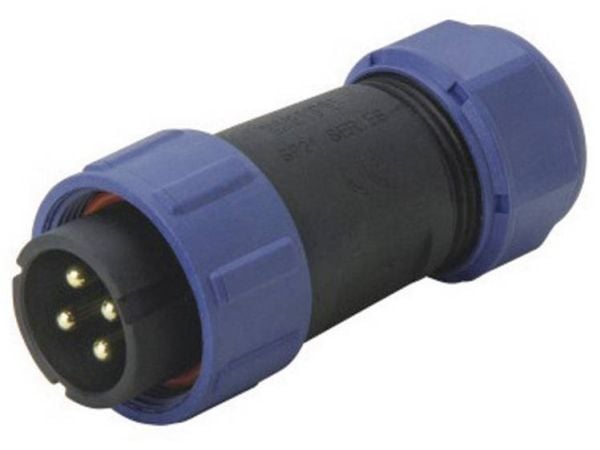 Weipu SP2110 / P 5B II rundstikk hunn rett serie (rundstiftforbindelse): SP21, 1 stk