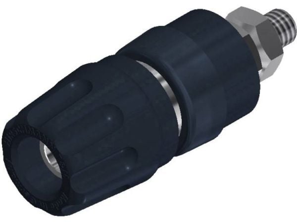Hirschmann PKI 10A, Ø4mm/Ø2mm, Svart, Polyamid, Nickel, 30 VAC/60 VDC, 35 A