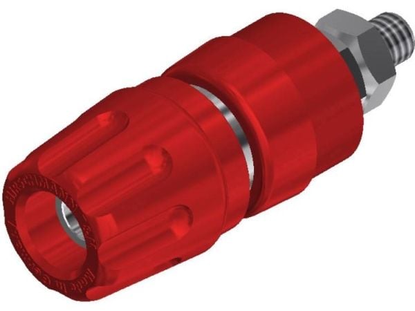 Hirschmann PKI 10A, Ø4mm/Ø2mm, Röd, Polyamid, Nickel, 30 VAC/60 VDC, 35 A