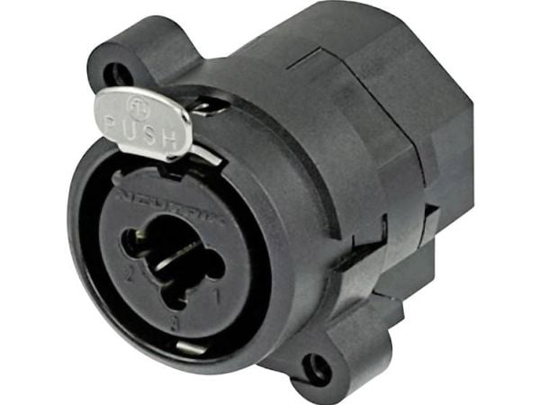 Neutrik NCJ9FI-S, XLR, Sort, Nikkel/gull, 1500 V, 20 mO, 50 V