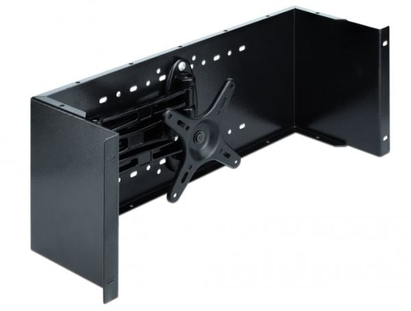 Delock - Skjermarm - rackmonterbar - svart - 4U - 19"