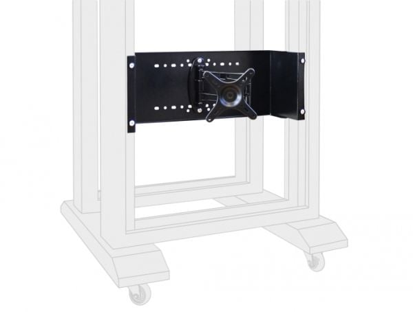 Delock - Skjermarm - rackmonterbar - svart - 4U - 19"