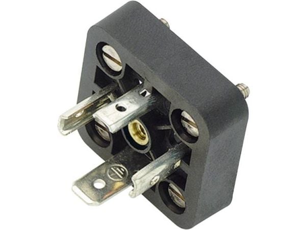 BINDER 43-1715-000-04, 10 A, 250 V, 3P+PE, Hanstik, Sort, Metallic, IP65