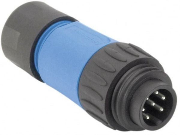 Amphenol C016 30H006 110 10, 7P, Suora, Uros, Musta, Sininen, IP67, 14 A