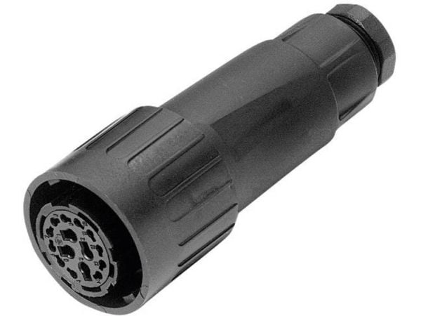 Amphenol C016 10E017 002 1, Suora, Musta, IP65, 6 A, 100 V