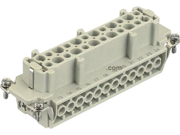HARTING HAN E liitin, insertti tyyppi 24Bhunstikruuviliitin max 2,5mm2, 16A24polet
