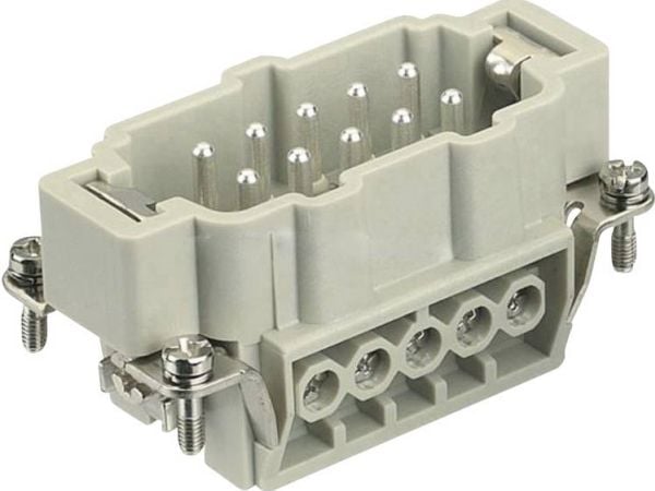 HARTING HAN E liitin, insertti tyyppi 10Kahvallinen liitinruuviliitin max 2,5mm2, 16A10napainen