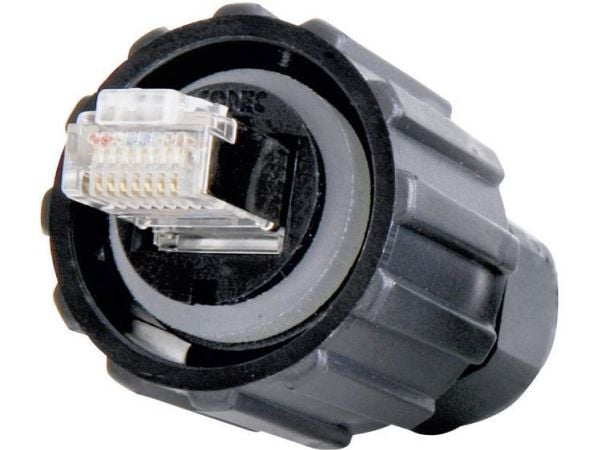 Conec 17-100464, Pistoke, Nikkeli/Kulta, Polybutyleenitereftalaatti (PBT), 1,2 A, 1000 V, IP67 RJ45