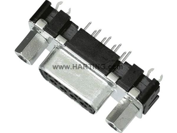 Harting 09 66 351 6513, D-Sub 3, Sort, Metallisk, Polybutylentereftalat (PBT), Stål, Termoplast, Kobberlegering, 10 mO, 1000 V