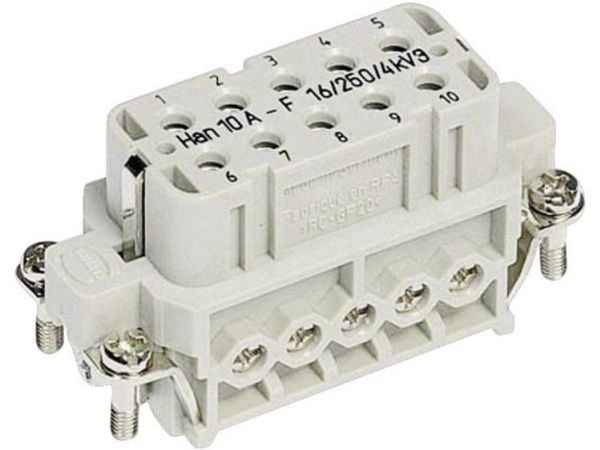 HARTING HAN A liitin, insertti tyyppi 10Ahunstikruuviliitin max 2,5mm2, 16A10polet
