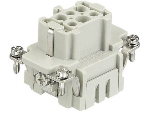 Harting 09 33 006 2716 Liitäntäkappale Han® E 6 + PE Klipsin jatkojousi 10 kpl