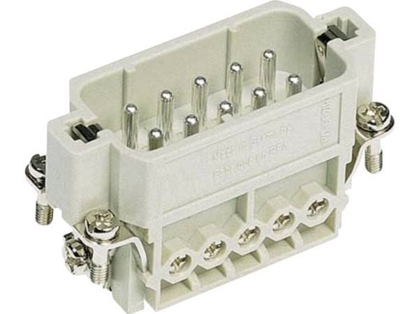 HARTING HAN A -liitin, insert-tyyppi 10Aurospuolinen ruuviliitin max 2,5mm2,16A10-napainen