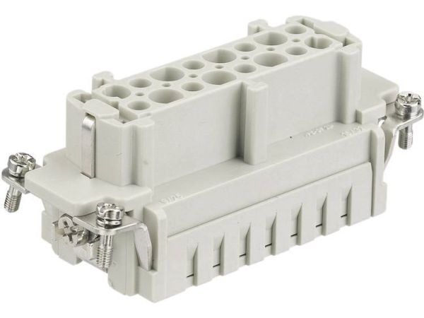 Harting 09 33 010 2716 Liitäntäkappale Han® E 10 + PE Clip-kiristysjousi 1 kpl