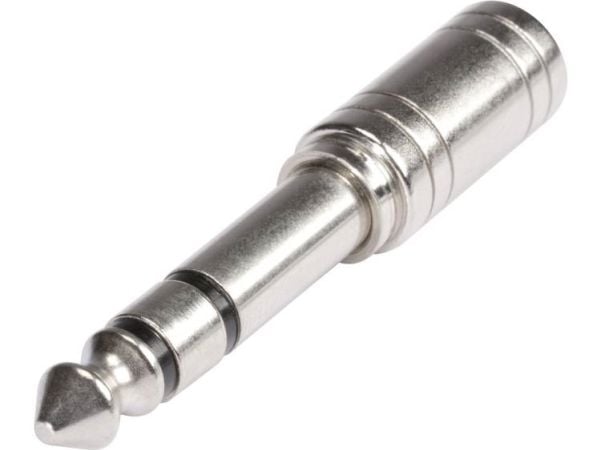 Hicon HI-JS6JS3-MF jack-audioadapter [1x 6,3 mm jackplugg - 1x 3,5 mm jacktilkobling] sølv