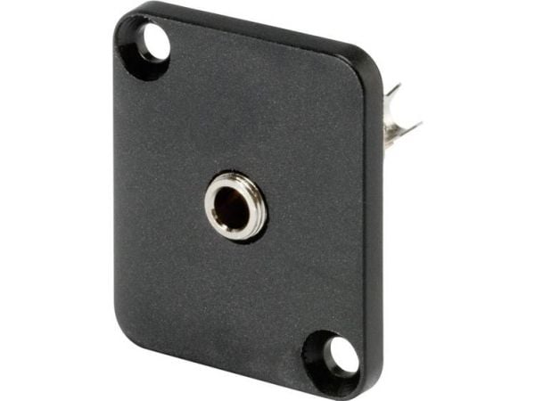 Hicon HI-J35SEFD 3,5 mm jackplugg - flenstilkobling - 3 stereo - sort - 1 stk