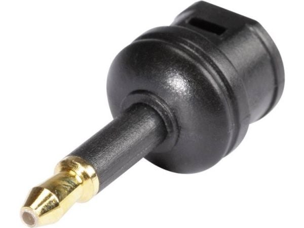 S-Conn 69050 Toslink digital lydadapter [1x Toslink-tilkobling (ODT) - 1x opt. plugg 3,5 mm] sort