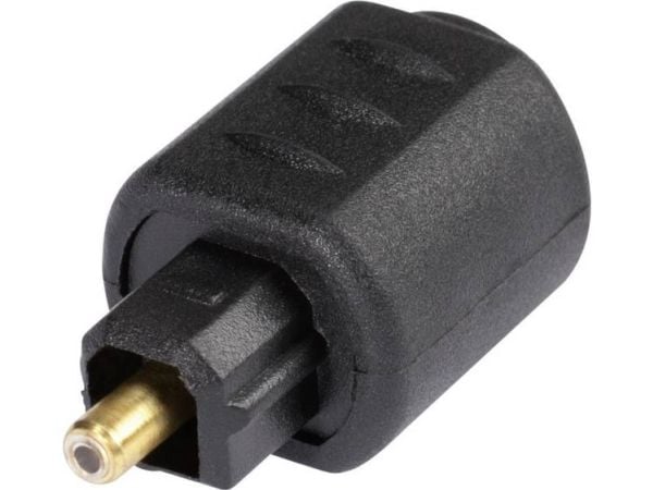 Hicon POF-723 Toslink lydadapter [1x mini-kontakt - 1x Toslink] sort