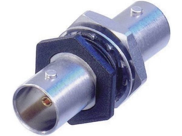 Neutrik NTR-NBB75FI, BNC, Svart, Sølv, Messing, Polyoksymetylen (POM), PTFE, Gull, IEC 6016908, MIL 348A, 16 mm