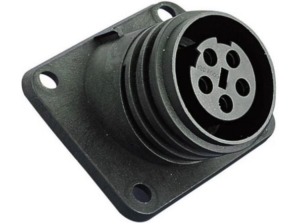Bulgin PX0941/04/S rundkontakt flenset tilkobling samlet poltall 4 PX 1 stk