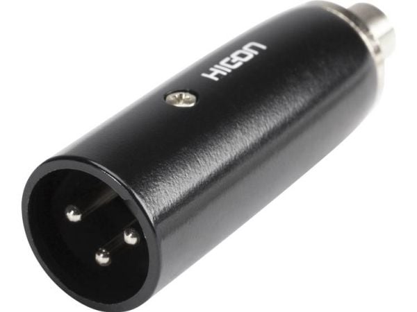Hicon HI-X3CI-MF XLR-adapter XLR-plugg - Cinch-hunn 1 stk