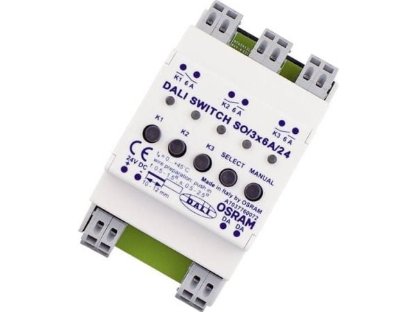 Osram DALI SWITCH SO, 0 - 45 °C, 54 mm, 96 mm, 62 mm, 169,53 g
