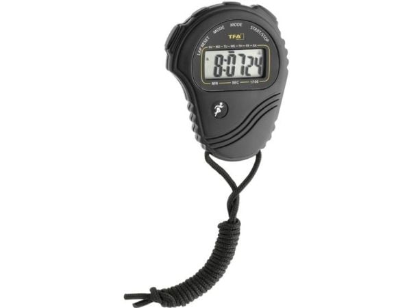 TFA-Dostmann 38.2029, Musta, Muovi, LCD-kellotaulu, LR44