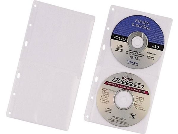 Durable 5203-19, Sleeve til laptop, 2 disker, Gjennomsiktig, Polypropylen (PP), 120 mm, 156 mm