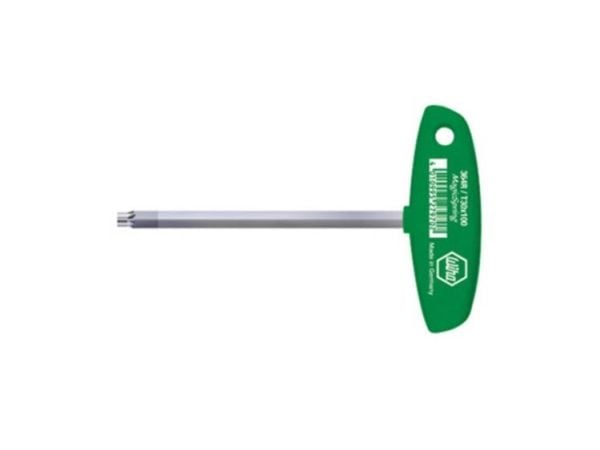 Wiha 27964, L-torx-nøkkel, T9, Grønn, Kromvanadiumstål, 126 mm, 80 mm