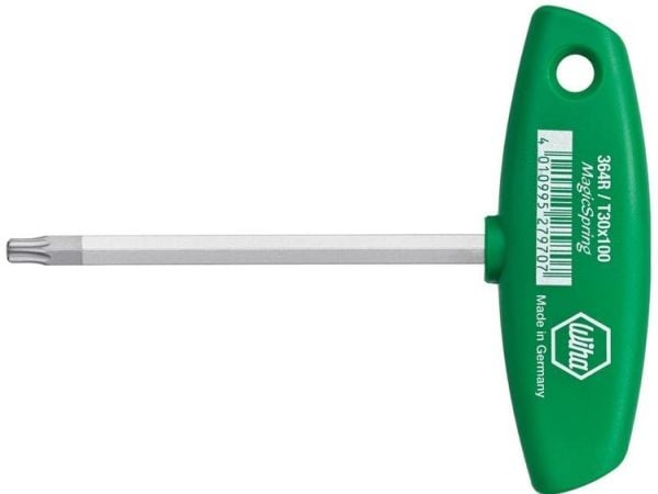Wiha 364R T20x100 verksted Torx-skrutrekker, størrelse T 20, kodelengde 100 mm, 1 stk