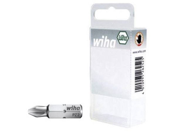 Wiha 36282, 20 stykker, Pozidriv, PZ 2, 25 mm, 116 g, 25,4 / 4 mm (1 / 4")