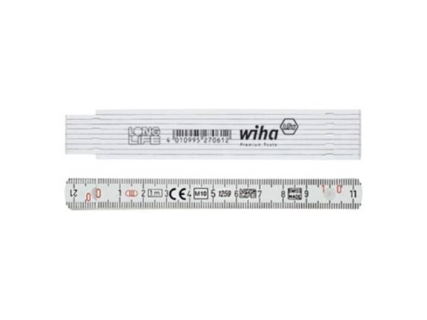 Wiha 27061, Glasfiber, Metrisk, cm, mm, Grå, 1 m, 13 mm