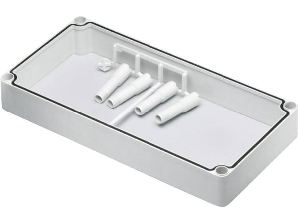 Fibox EKMZR Mellemramme (L x B x K) 380 x 190 x 50 mm Polykarbonaatti Gråhvid (RAL 7035) 1 stk